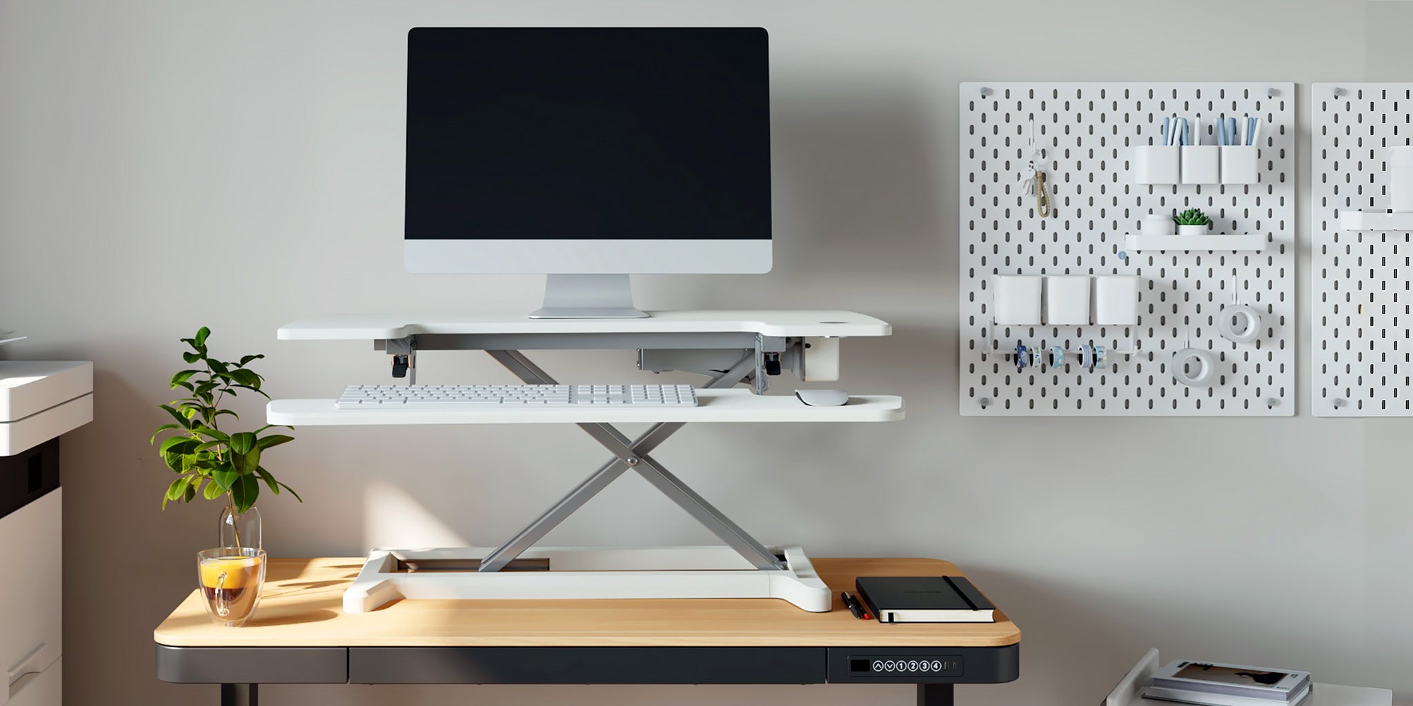 Elavate Electric Standing Desk Converter Office