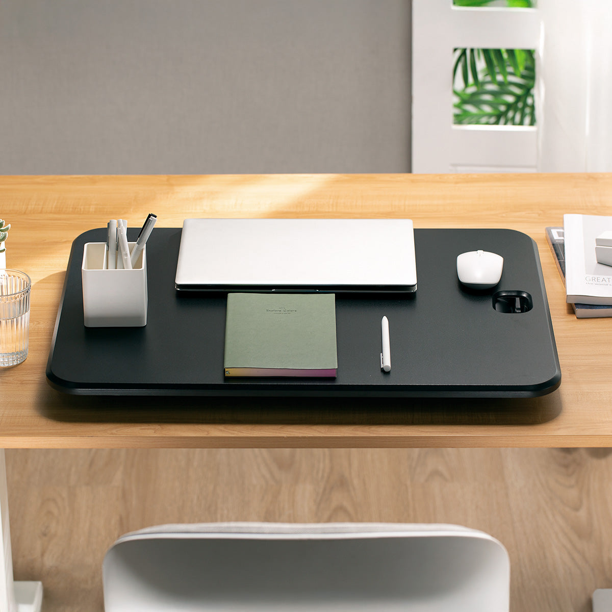 Elevate Laptop Standing Desk Converter Black Flat Office