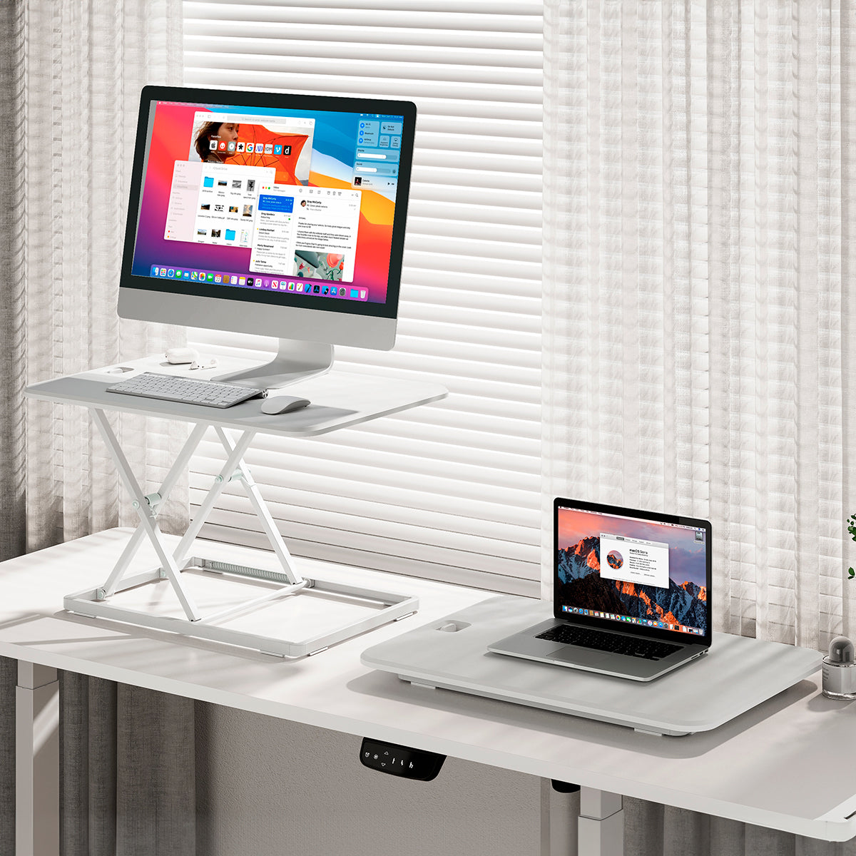 Elevate Laptop Standing Desk Converter White Office