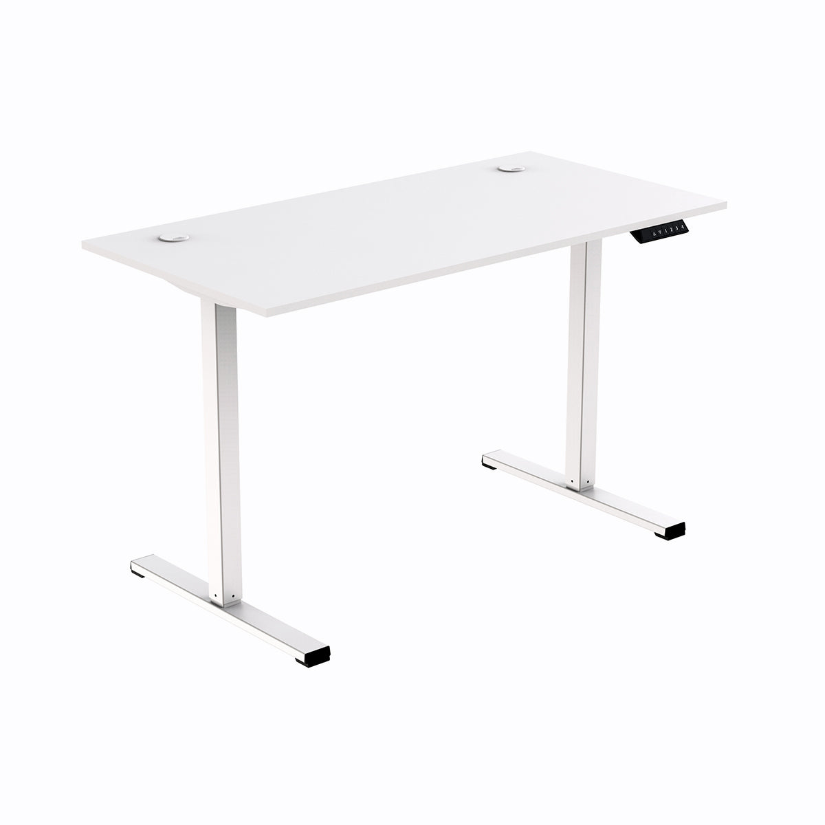 Standing Desk Compact White Angle