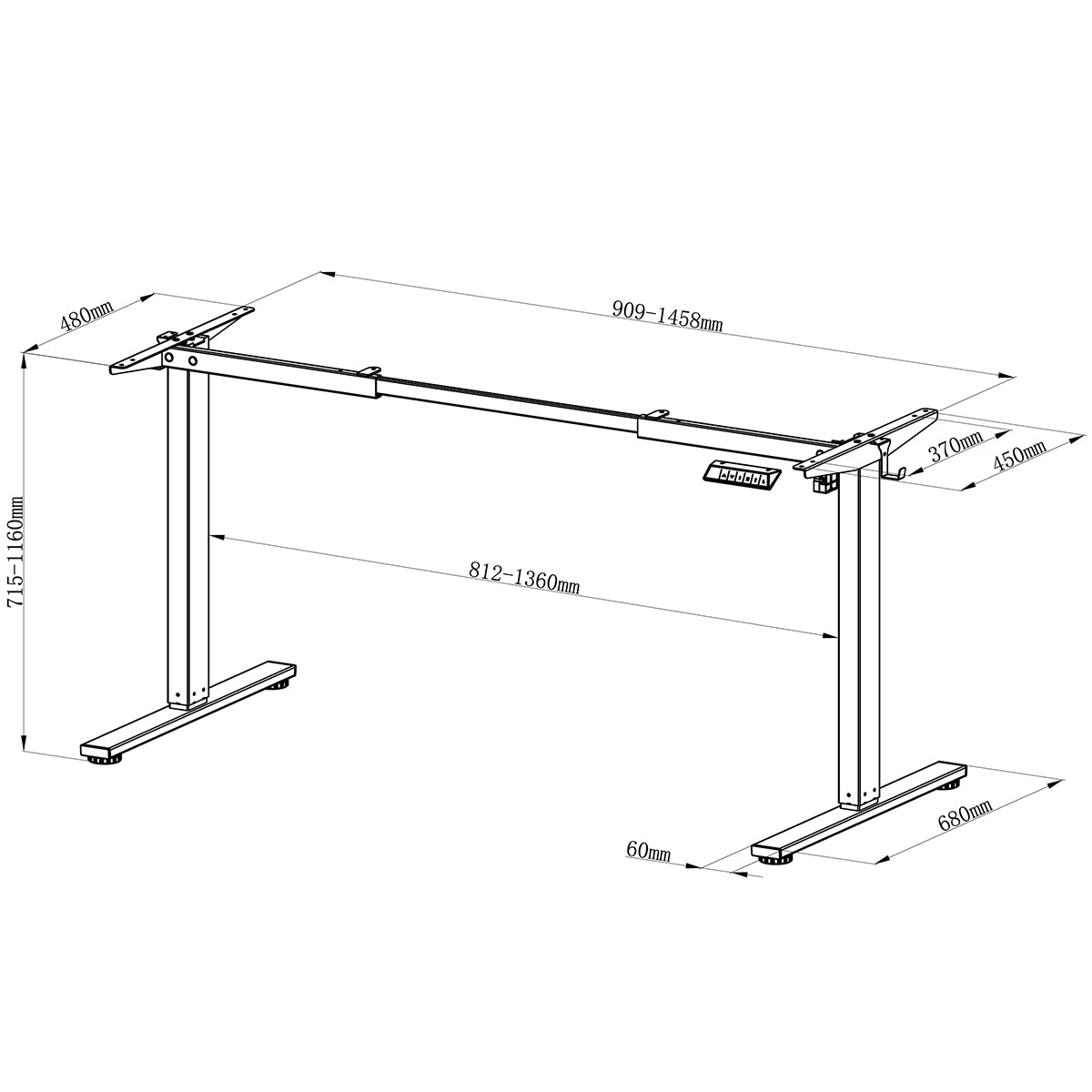 Standing Desk Original Dimensions