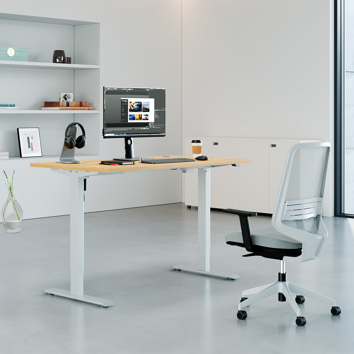 Standing Desk Plus White Frame Office