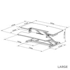 Elevate Electric Standing Desk Converter Large Dimensions