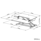 Elevate Electric Standing Desk Converter Small Dimensions