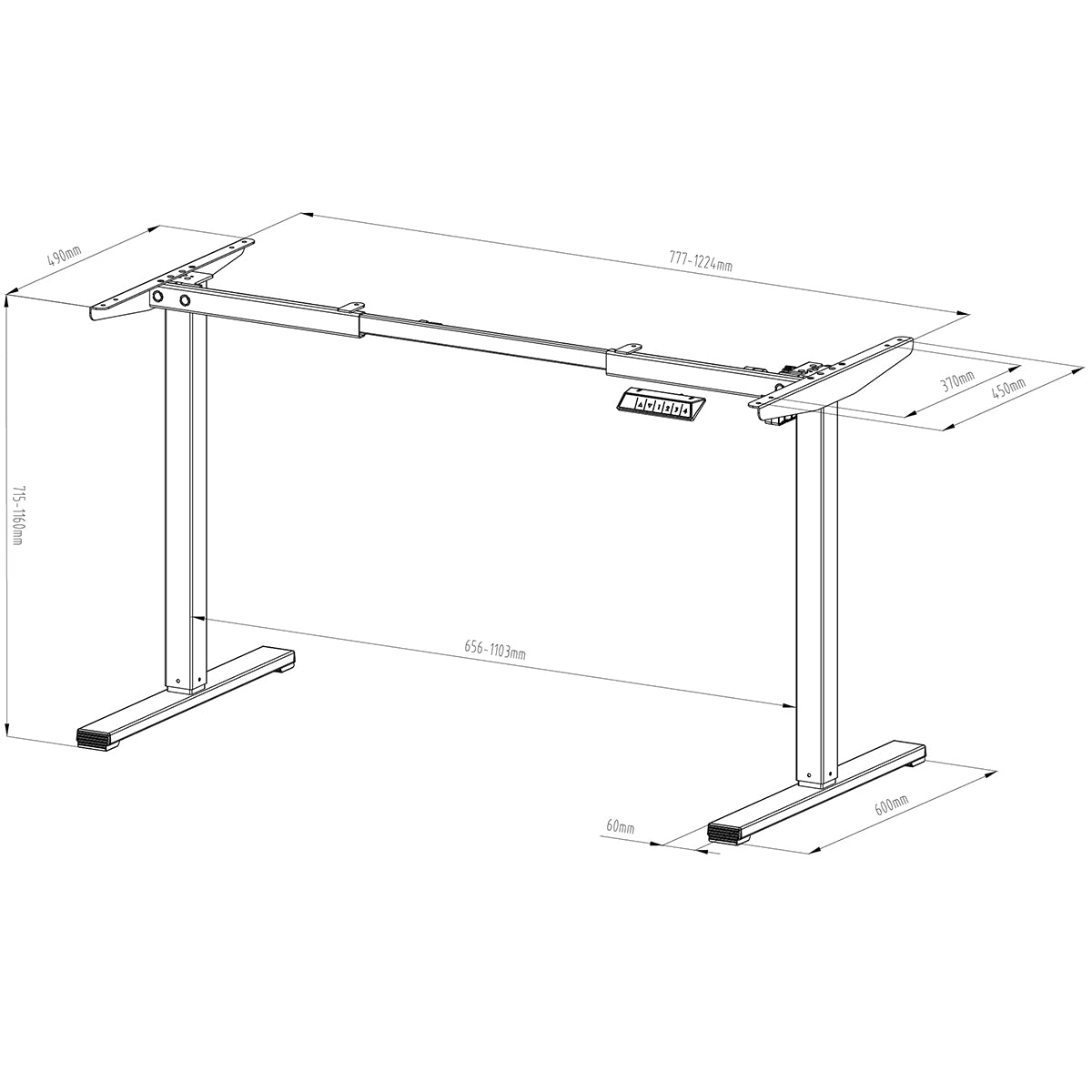 Standing Desk Compact Dimensions