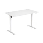 Standing Desk Plus White Frame White Top Angle